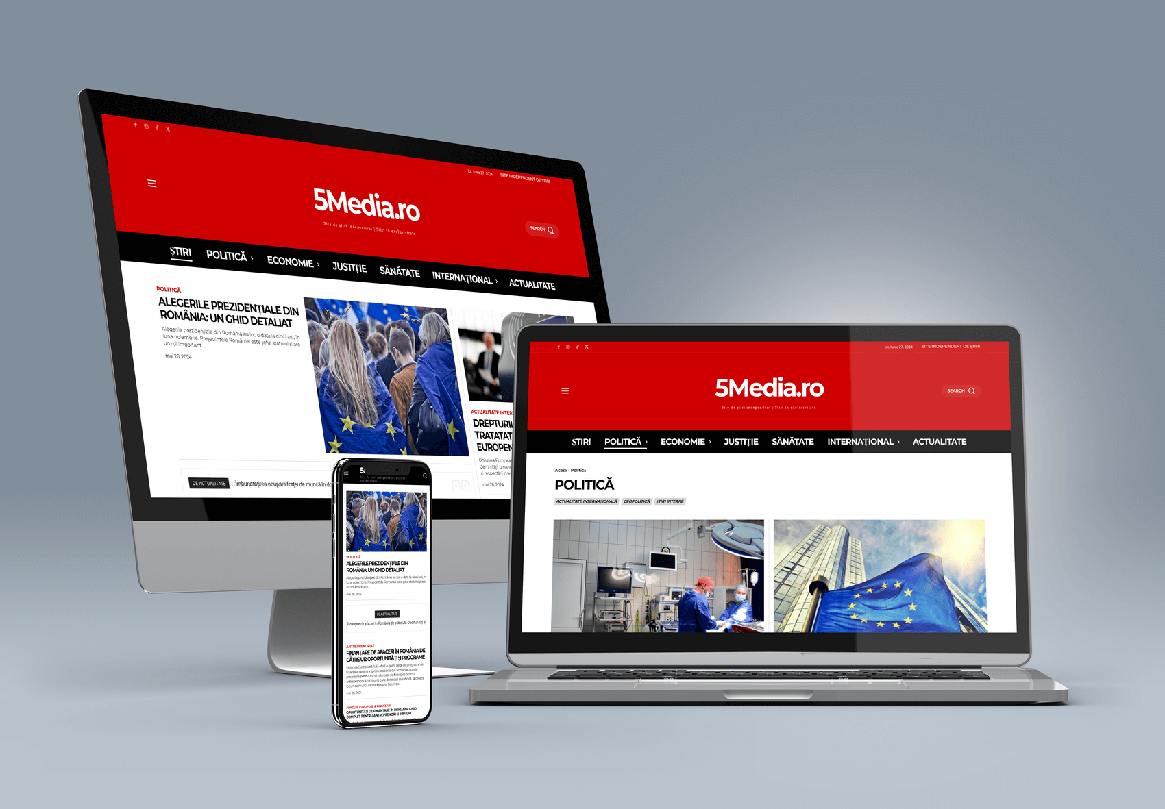 1. Site de stiri webdesign