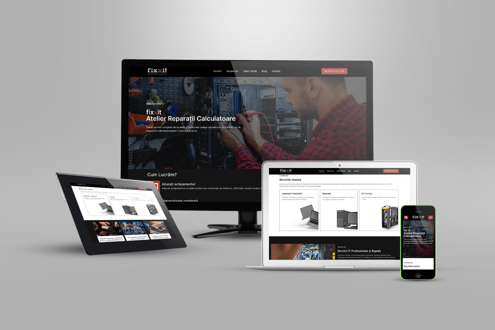 Site de prezentare reparații calculatoare și mentenanță IT - Fixxit.ro 1 FIXXIT