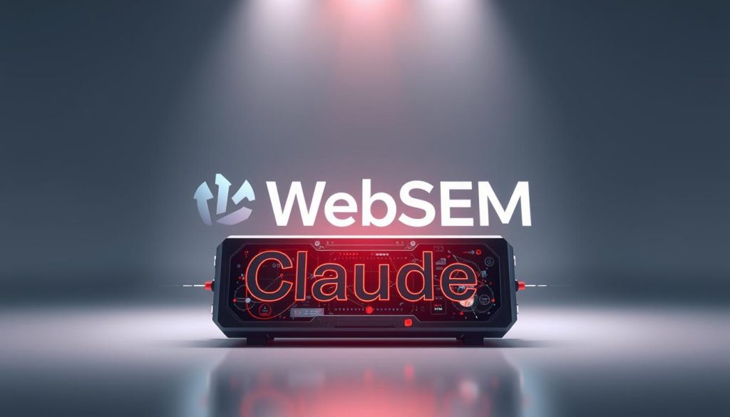A sleek, high-tech illustration showcasing the innovative capabilities of the Claude AI assistant. Set against a clean, minimalist backdrop, the image features a striking depiction of the WebSEM brand logo, rendered in a bold, metallic aesthetic. In the foreground, a dynamic and visually engaging representation of Claude's advanced features and functionalities takes center stage, captured through a crisp, professional lens with dramatic, directional lighting that accentuates the cutting-edge design. The overall mood is one of sophistication, modernity, and technological prowess, reflecting the forward-thinking nature of the Claude AI system. A sleek, high-tech illustration showcasing the innovative capabilities of the Claude AI assistant. Set against a clean, minimalist backdrop, the image features a striking depiction of the WebSEM brand logo, rendered in a bold, metallic aesthetic. In the foreground, a dynamic and visually engaging representation of Claude's advanced features and functionalities takes center stage, captured through a crisp, professional lens with dramatic, directional lighting that accentuates the cutting-edge design. The overall mood is one of sophistication, modernity, and technological prowess, reflecting the forward-thinking nature of the Claude AI system.